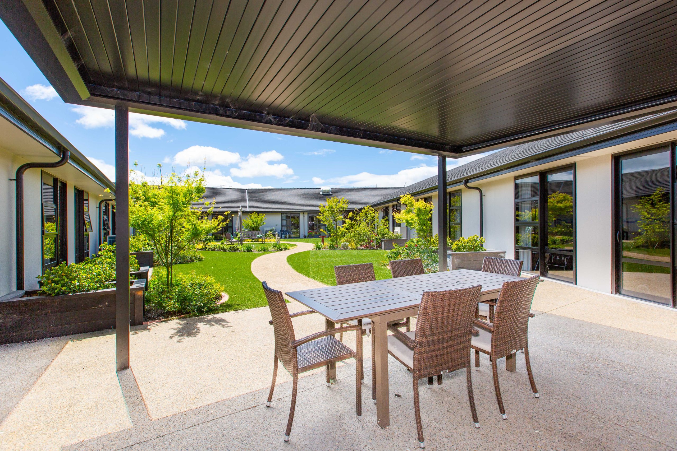 Residential care facility construction patio